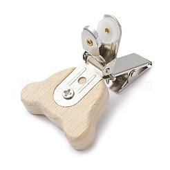 Железные зажимы для удостоверений личности с деревянным животным JEWB-BR00127-05