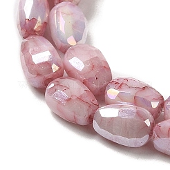 Стеклянные бусины с гальваническим покрытием &nbsp;GLAA-D013-05D