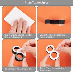 10шт 10 стильных акриловых зеркальных настенных наклеек&nbsp;AJEW-CN0001-46