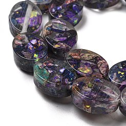 Окрашенная натуральная императорская яшма с нитями смоляных бусин G-G083-A02-01