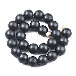 Расписные бусины из натурального дерева WOOD-S053-58A