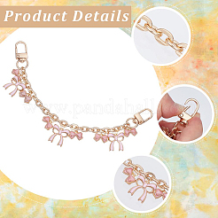 2 шт. 2 стиля розовая цинковая эмаль бант цветок подвеска кабель цепочка кошелек цепи&nbsp;FIND-BBC0004-59