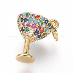 Латунные микро проложить кубического циркония подвески ZIRC-I032-31G