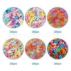 1200шт 6 стильные непрозрачные и прозрачные акриловые подвески&nbsp;MACR-CW0001-05