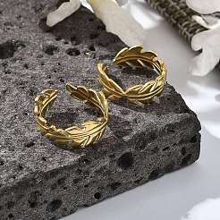 Открытые манжеты из нержавеющей стали 304 для женщин&nbsp;RJEW-M019-36G