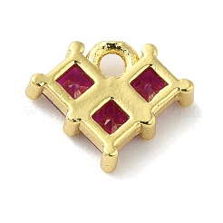 Настоящие 18-каратные позолоченные подвески из латуни с микропаве из кубического циркония&nbsp;KK-F854-13G