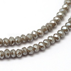 Граненый граненый полный радуга гальванических стеклянных бус стренги&nbsp;X-EGLA-M004-2mm-A13