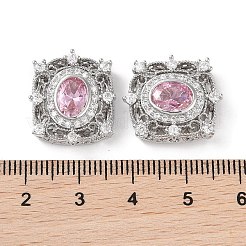 Латунные микро проложить кубического циркония бусы KK-G491-36P-02