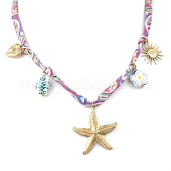 Женские ожерелья с подвеской в виде морской звезды&nbsp;NJEW-A063-08G
