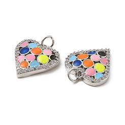 Латунные микропаве прозрачные подвески с фианитом&nbsp;KK-E068-VB122