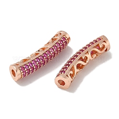 Латунные изогнутые трубчатые бусины из кубического циркония KK-Q019-01B