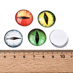 Cabochon in vetro trasparente stampato&nbsp;GL-CBAA22A-01