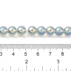 Прозрачные стеклянные бусины гальваническим пряди&nbsp;GLAA-T032-T8mm-C04