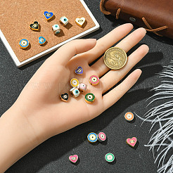 20 шт. 5 стиля бусины из сплава с эмалью на тему сглаза&nbsp;FIND-YW0008-25