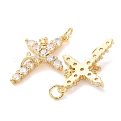 Ciondoli in ottone con pavé di zirconi chiari&nbsp;CU-CBA2907-01B-G