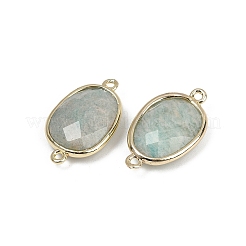 Подвески-коннекторы из натурального амазонита с граненой отделкой&nbsp;G-K347-11G-04