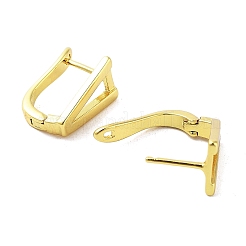 Aretes con letras de latón para mujer&nbsp;EJEW-A038-01V-G