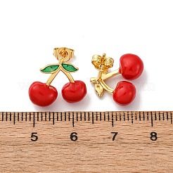 Серьги-гвоздики из латуни EJEW-D322-06G-03