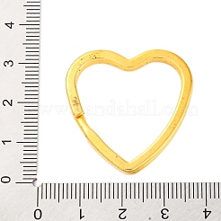 アイアン製キーリング  キーホルダー留め金のパーツ  ハート  ゴールドカラー  31x31x3mm&nbsp;PALLOY-Q263-G