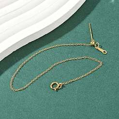 Латунные кабельные цепи браслеты для женщин&nbsp;BJEW-Z102-01G