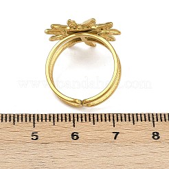 Кольца для женщин с эмалью в виде сердца и солнца из нержавеющей стали 304 RJEW-G355-08G-02