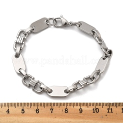 Браслеты из овальной цепи из нержавеющей стали 304 для женщин и мужчин BJEW-A033-04P