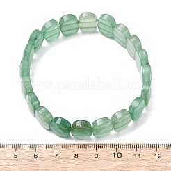 Natürliche grüne Aventurin-Armbänder mit facettierten Perlen&nbsp;BJEW-K251-07E