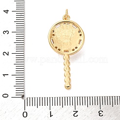 Ottone micro spianare pendenti zirconi&nbsp;KK-U076-04G-03