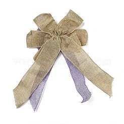 Рождественские льняные подвесные украшения с большим бантом AJEW-M041-03C