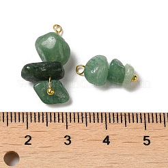 Pendenti avventurina verde naturale&nbsp;KK-P242-31G-04