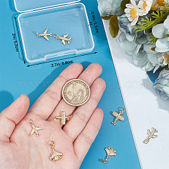 8шт 4 стильные латунные подвески с кубическим цирконием KK-BBC0012-88