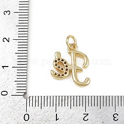 Latón micro pavimenta claro colgantes de circonio cúbico&nbsp;KK-D409-36G-A