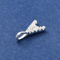 925 серебро с подвесками из кубического циркония.&nbsp;STER-Q004-01A-S