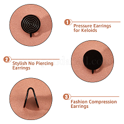 8 шт. 4-х цветные серьги-манжеты из нержавеющей стали 304 Vortex EJEW-FI0001-60