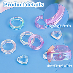 24шт 8 стиля покрытия акриловых бусин&nbsp;FIND-PH0022-04