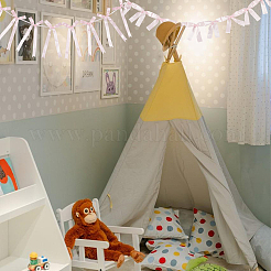 2 стиль баннеры с бантом из ткани&nbsp;AJEW-SP0002-70B