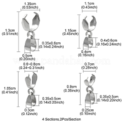 8 шт. 4 зажимных скобы из нержавеющей стали 304 размера STAS-YW0001-65