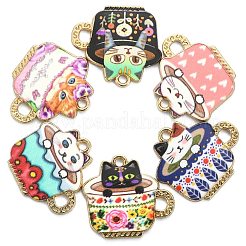 30шт 6 стиля подвески из сплава с эмалью ENAM-CJ0003-38