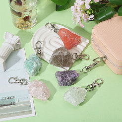 14 ciondolo decorativo con pietre preziose naturali e sintetiche a 7 colori&nbsp;HJEW-CA00057