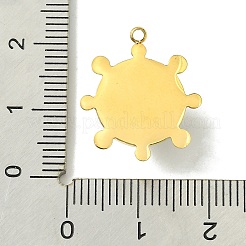 Ionenbeschichtung (IP) 304 Edelstahl Pavé Muschelperlen Anhänger&nbsp;FIND-Z028-35B