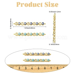 2 шт. 2-цветная латунная подвеска с эмалью из кубического циркония с паве&nbsp;KK-CJ0014-18