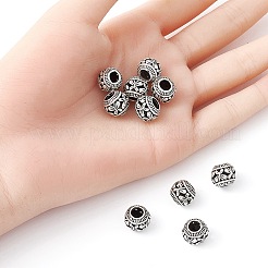 Сплавочные овальные бусины тибетского стиля &nbsp;MPDL-YW0001-01