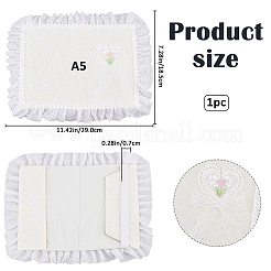 Couvertures de livres en dentelle de polyester&nbsp;OFST-WH0002-59A