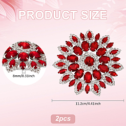 2 шт. сплав с аппликациями из бисера ручной работы со стразами AJEW-FG0004-29D