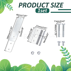 Aluminium-Montagehalterungs-Hardware-Kit für Schilder für langsam fahrende Fahrzeuge&nbsp;FIND-WH0199-408