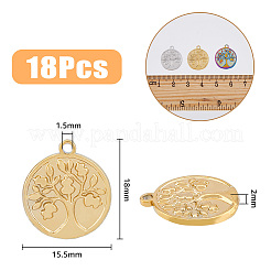 18 шт. подвески из нержавеющей стали 304 двух цветов&nbsp;STAS-FH0001-87