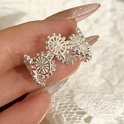 Кольцо-манжета из латуни с выемкой в виде колеса обозрения для женщин&nbsp;WGFFB0A-01