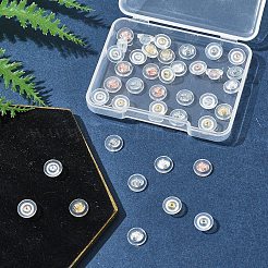 40 шт. 4-цветные долговечные латунные силиконовые гайки для ушей KK-FS0001-49