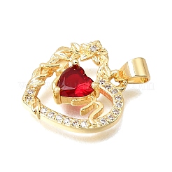 Pendentifs en laiton avec micro pavé de zircone cubique pour la fête des mères&nbsp;KK-E802-37G-E