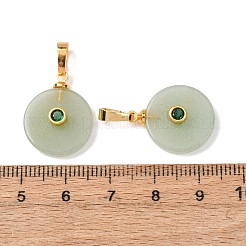 Pendentifs en aventurine vert naturel&nbsp;G-P628-03G-02